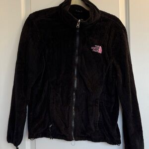 The North Face Black Jacket with Pink Logo
